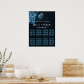 Poster Cadre géométrique Flora Or simple (Cuisine)