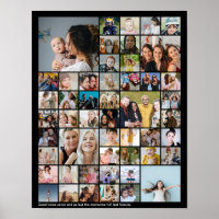 Cadre mémoire personnalisé avec 50 photos en colla