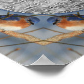 Poster Cadre naturel Bluebird Créez votre propre photo (Coin)