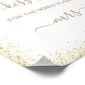 Poster Cadre Or Feuilles de verdure Combien de baisers je (Coin)