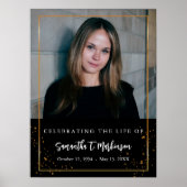 Poster Cadre Or Simple Moderne Spectacle funéraire (Devant)