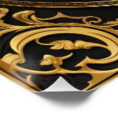 Poster Cadre ornemental en or éléphant (Coin)