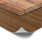 Poster Cadre personnalisé avec motif en bois rustique 3D (Coin)