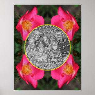 Poster Cadre Pétales Rose Créer Votre Photo