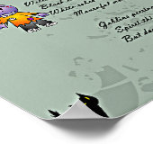 Poster Cadre photo avec Sorcière, Monstres, Fantôme, Chat (Coin)