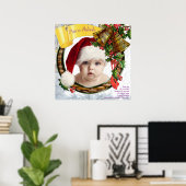 Poster Cadre photo bébé Noël (Bureau à domicile)
