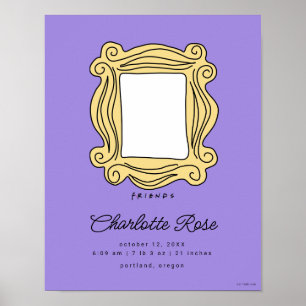 Poster Cadre photo FRIENDS™   Statistiques de naissance d