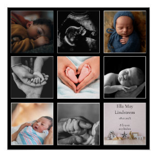 Poster Cadre photo moderne 8 - Collage en noir