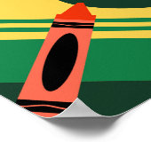 Poster cadre photo pré-k crayola (Coin)
