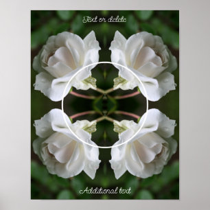 Poster Cadre Raindrops White Rose Créez votre propre phot