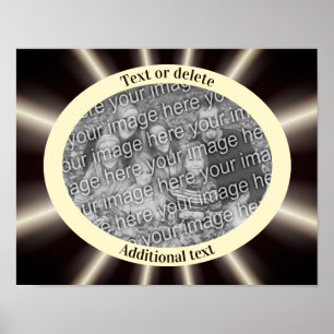 Poster Cadre Rays Abstraits Créez votre propre photo