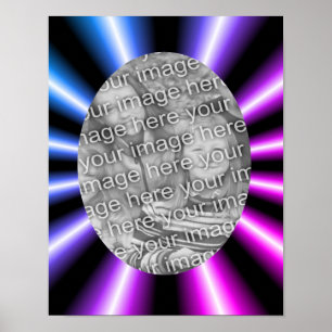 Poster Cadre Rays Colorés Ajouter Votre Photo