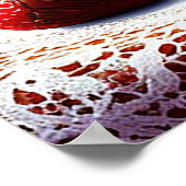 Poster Cadre romantique table avec Roses, Café (Coin)