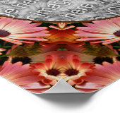 Poster Cadre rose Fleurs de marguerite Créez votre propre (Coin)