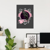 Poster Cadre Rose Goth Raven (Bureau à domicile)