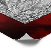 Poster Cadre rouge foncé en mosaïque Créez votre propre p (Coin)