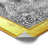 Poster Cadre ruban de satin d'amour Ajoutez votre photo  (Coin)