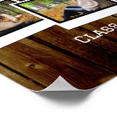 Poster Cadres 3 photos personnalisées Graduation rustique (Coin)