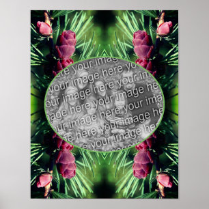 Poster Cadres de cônes de pin miniature Créez votre propr