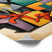 Poster Cadres de Noël Abstraits (Coin)