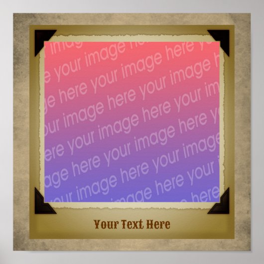 Poster Cadres du Scrapbook Créez votre propre photo (Devant)