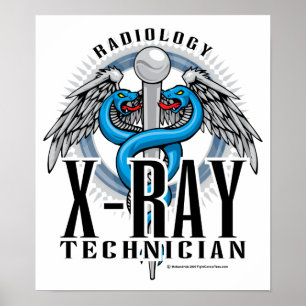 Poster Caducée de technologie de rayon X