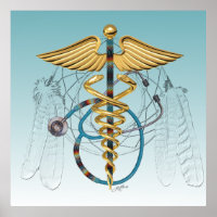 Caduceus et stéthoscope amérindiens