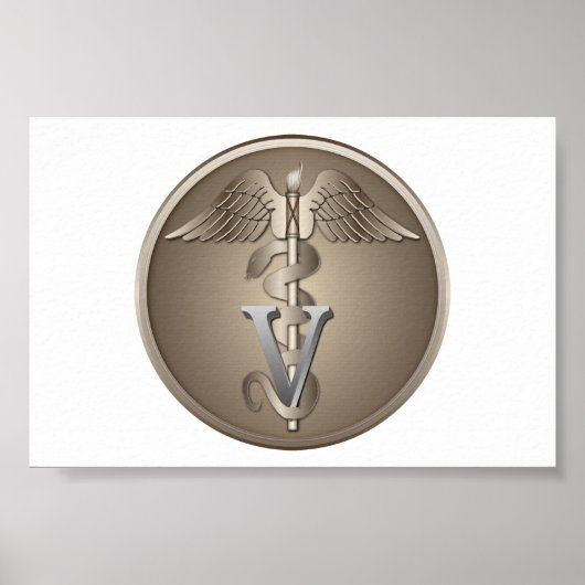Poster Caduceus vétérinaire (Devant)