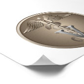Poster Caduceus vétérinaire (Coin)