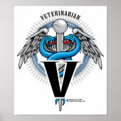 Poster Caduceus vétérinaire (Devant)