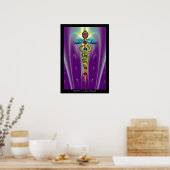 Poster CADUCUS ET 7 CHAKRAS, Yoga Alternative Medicine (Cuisine)