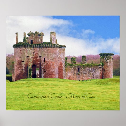 Poster Caerlaverock Castle van de Schotse Maxwell  (Voorkant)