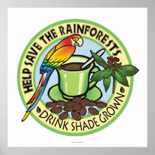 Poster Café à l'ombre