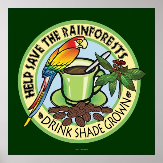 Poster Café à l'ombre (Devant)