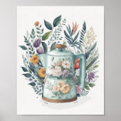 Poster Café Aquarelle Moderne Botanique Floral Cuisine (Devant)