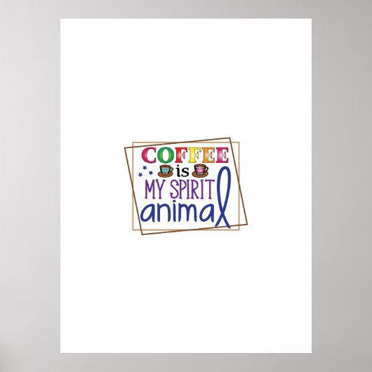 Poster Café Art Café Mon Esprit Animal 2 (Devant)