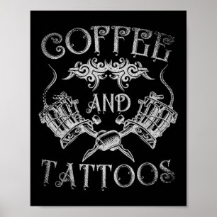 Poster Café Artiste De Tatouage Café Et Tatouages Inkin