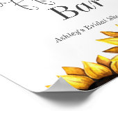 Poster Café Bar Sunflower Fête des mariées Mariage (Coin)