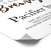 Poster café bébé pacifier chasse baby shower jeu (Coin)