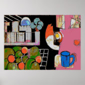 Poster Café Bleu, Style Matisse (Devant)