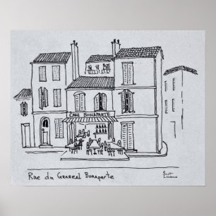 Poster Café Bonaparte rue du Général Bonaparte