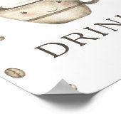 Poster Café brassage baby shower Boissons (Coin)