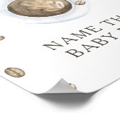 Poster Café brassage baby shower de nourriture pour bébé (Coin)