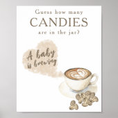 Poster Café brassant - Combien de bonbons sont dans le po (Devant)