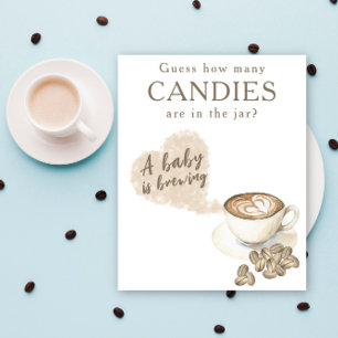 Poster Café brassant - Combien de bonbons sont dans le po