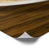 Poster Café Cappuccino avec coupe de cannelle (Coin)