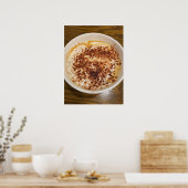 Poster Café Cappuccino avec coupe de cannelle (Cuisine)