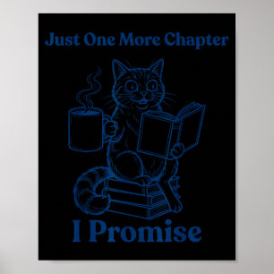 Poster Café chat - amateur de lecture de livres - hommes