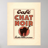 Poster Café chat noir (Devant)