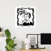 Poster Café chaud frais (Bureau à domicile)